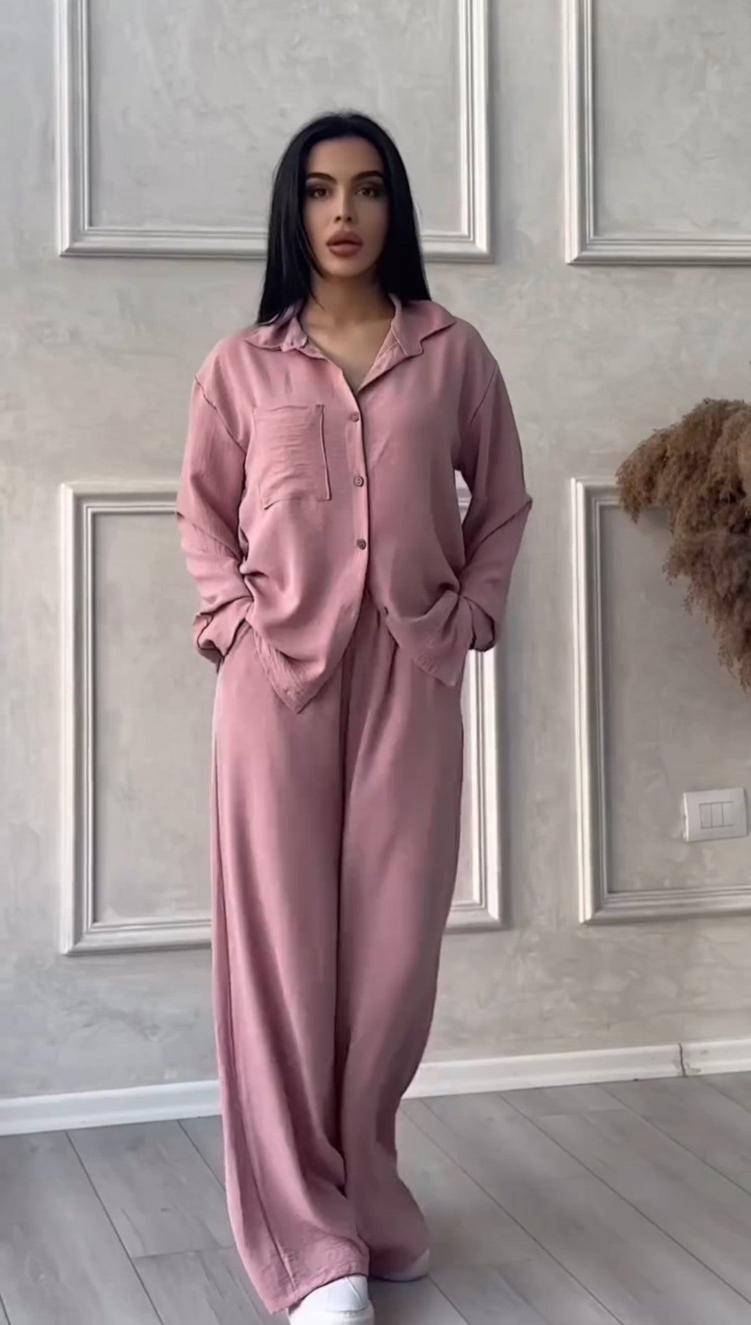 Women's Linen Shirt & Trouser Set