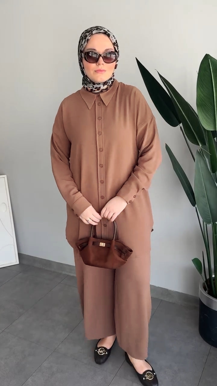 Premium Linen Long Shirt & Trouser for Women