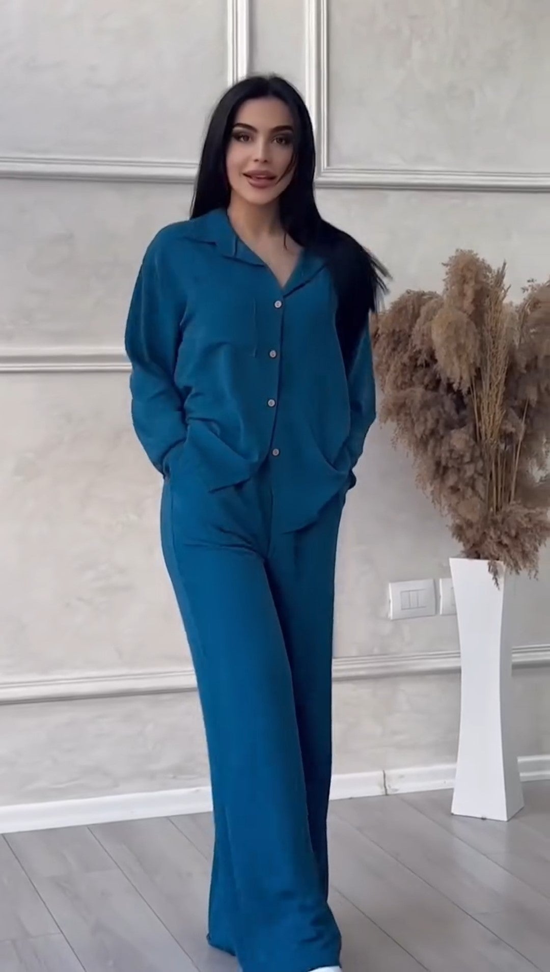 Women's Linen Shirt & Trouser Set