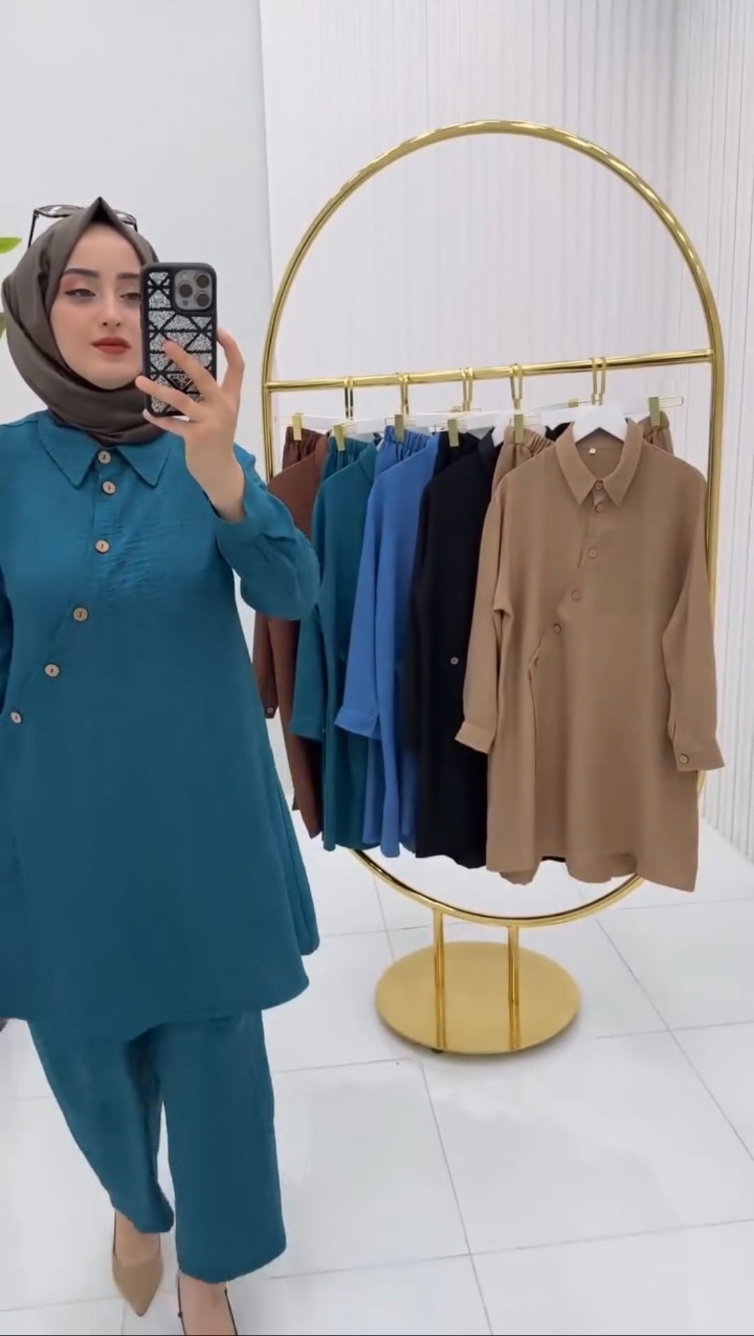 Women's Linen Buttoned Shirt & Trouser Set