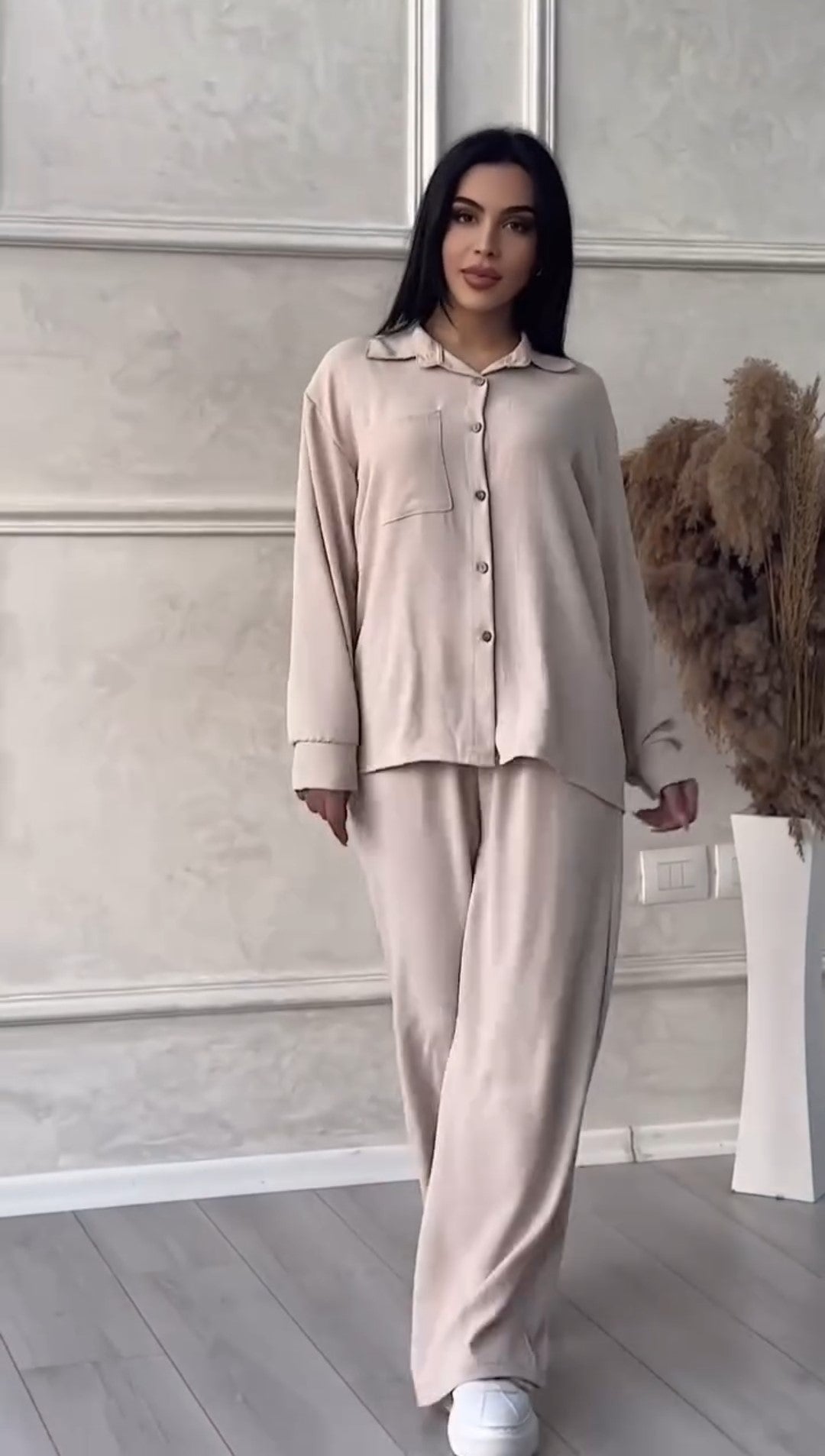 Women's Linen Shirt & Trouser Set