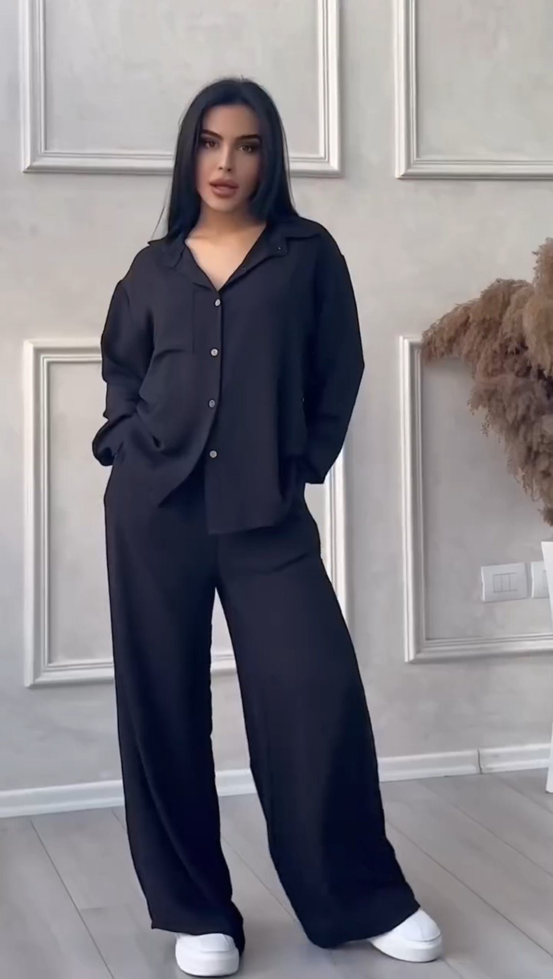 Women's Linen Shirt & Trouser Set