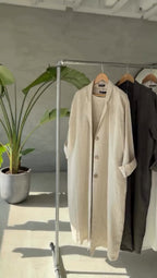 Women's Coat Style Long Shirt Set