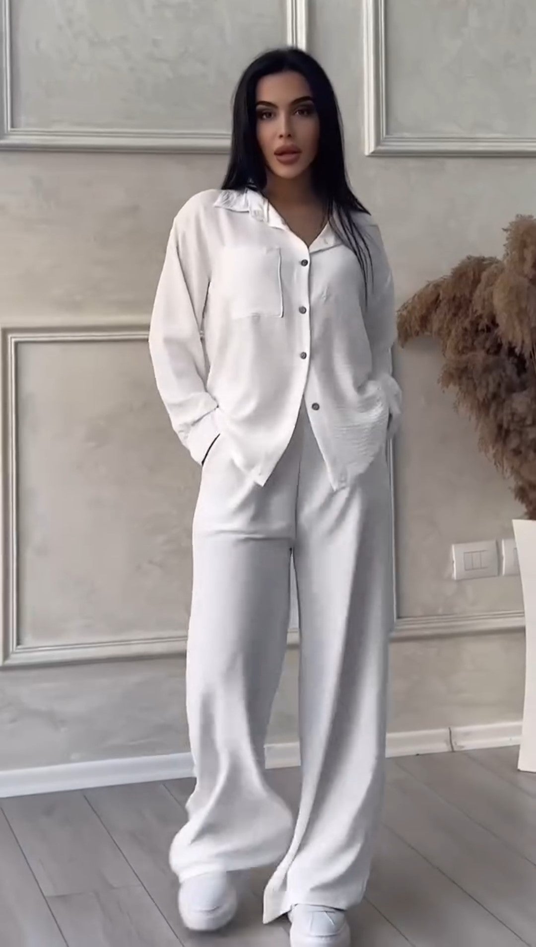 Women's Linen Shirt & Trouser Set