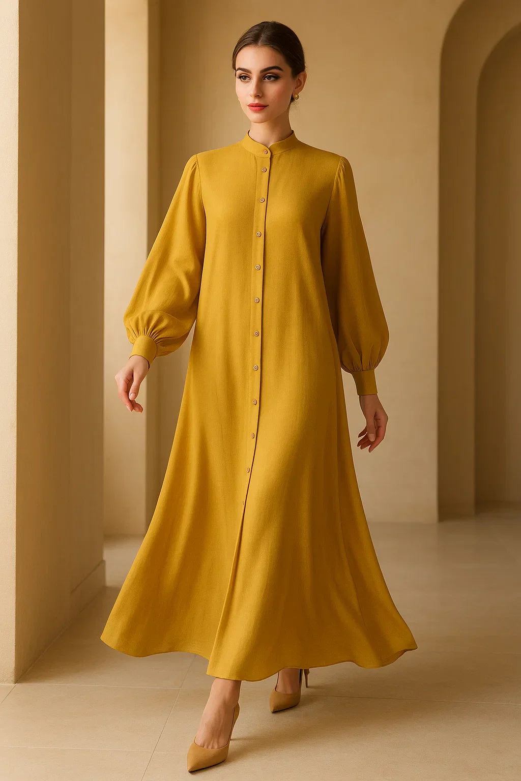 Women's Poly Linen Long Shirt