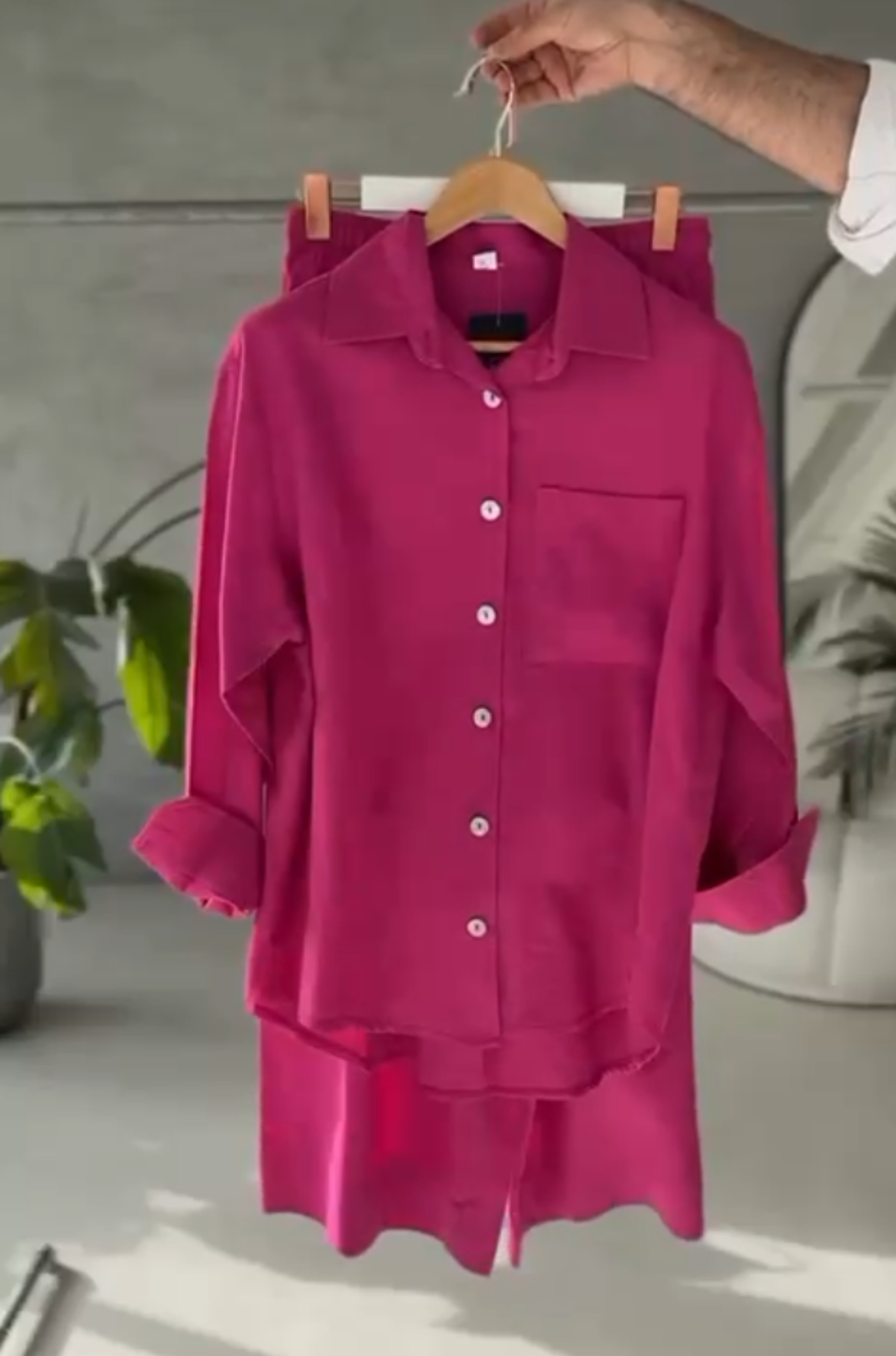 Women's Linen Shirt & Trouser Set