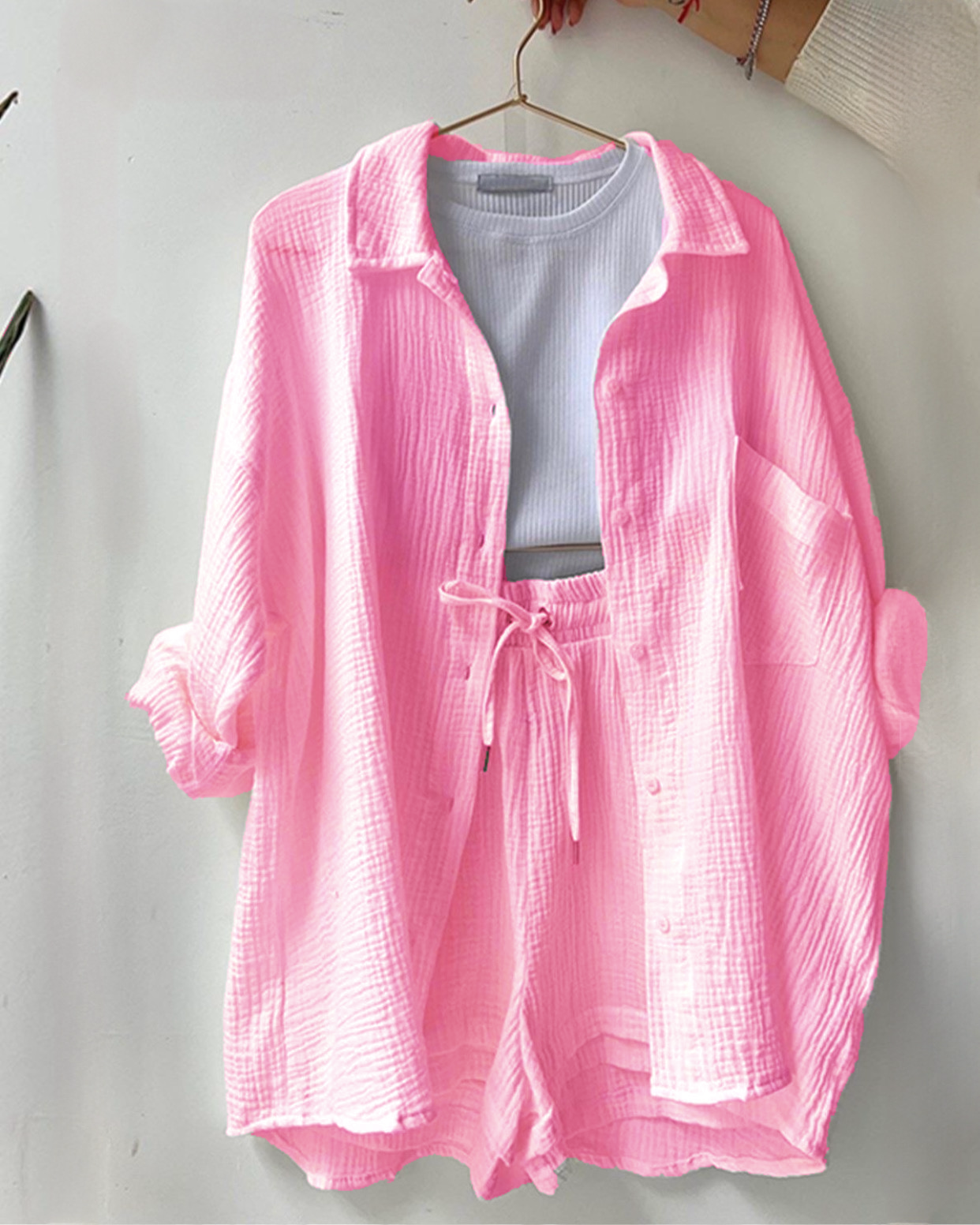 Women's Cotton Shirt & Short Set