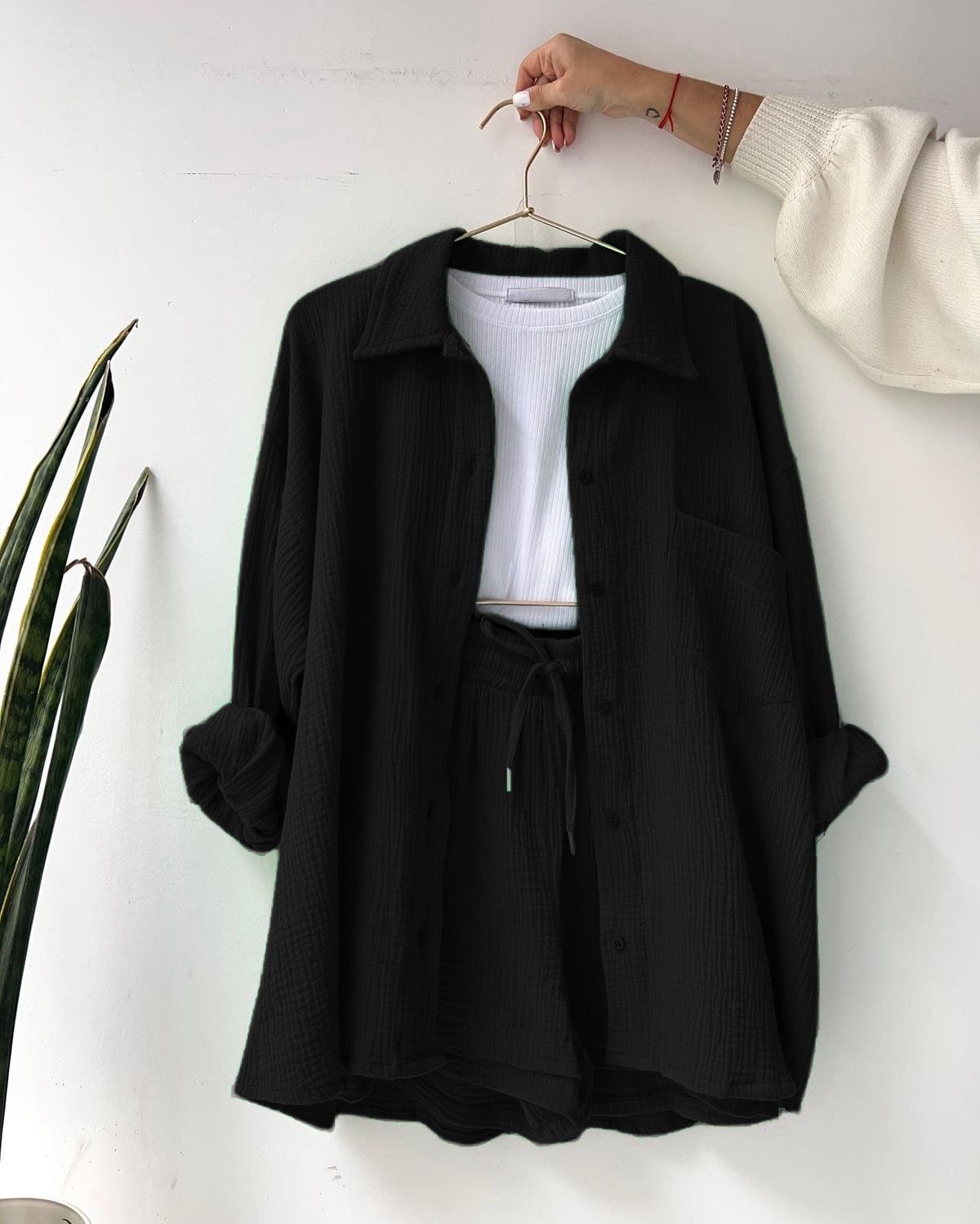 Women's Cotton Shirt & Short Set