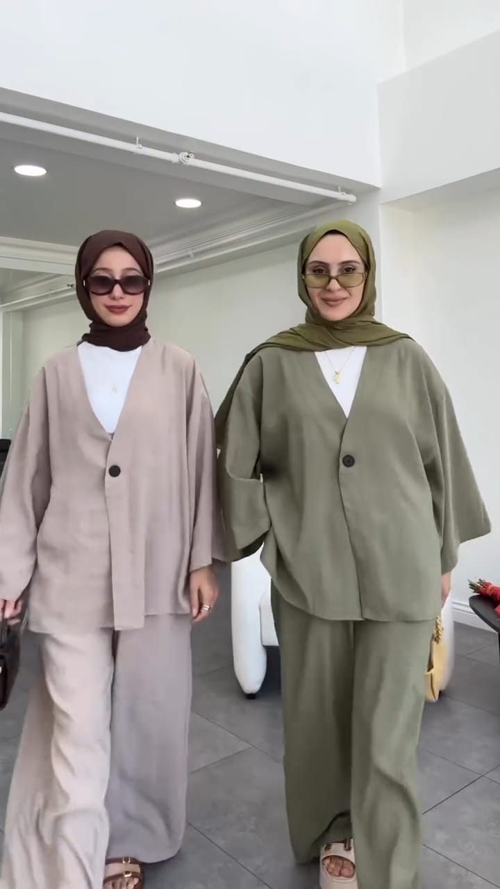 Women's V-Neck Shirt & Trouser Set