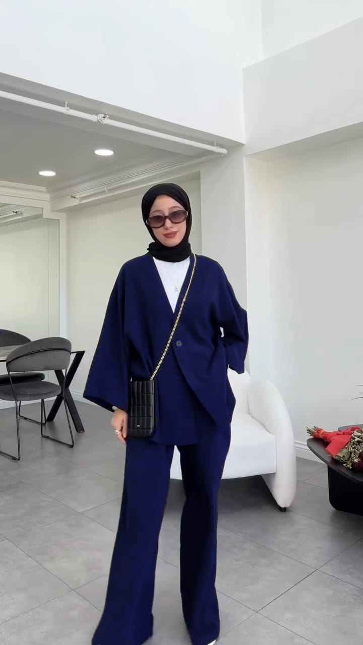 Women's V-Neck Shirt & Trouser Set