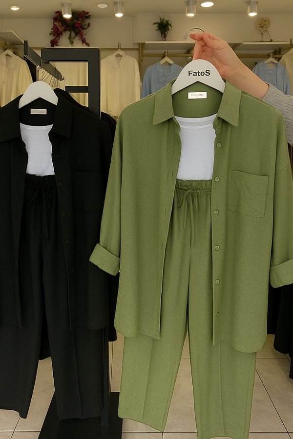 Women's Linen Shirt & Trouser Set