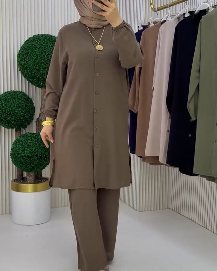 Women's Linen Shirt & Trouser Set