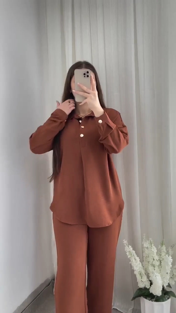 Linen Shirt & Trouser Set for Women