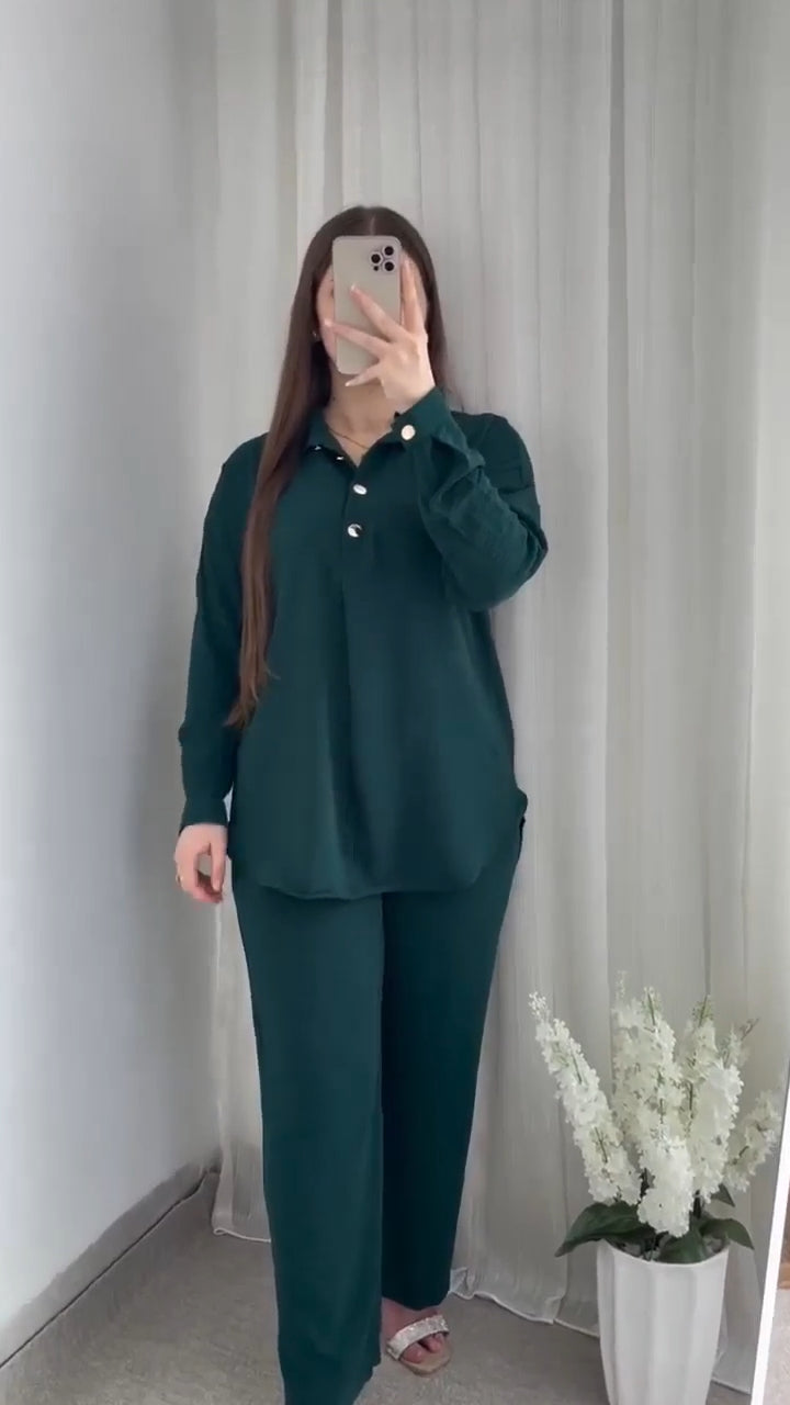 Linen Shirt & Trouser Set for Women