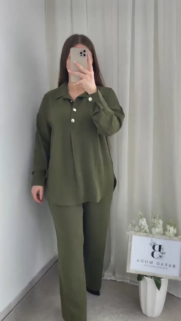 Linen Shirt & Trouser Set for Women