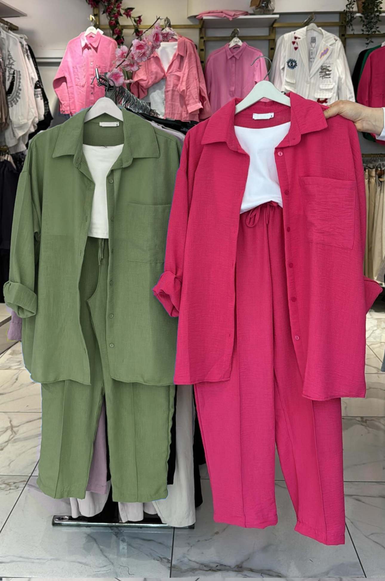 Women's Linen Shirt & Trouser Set