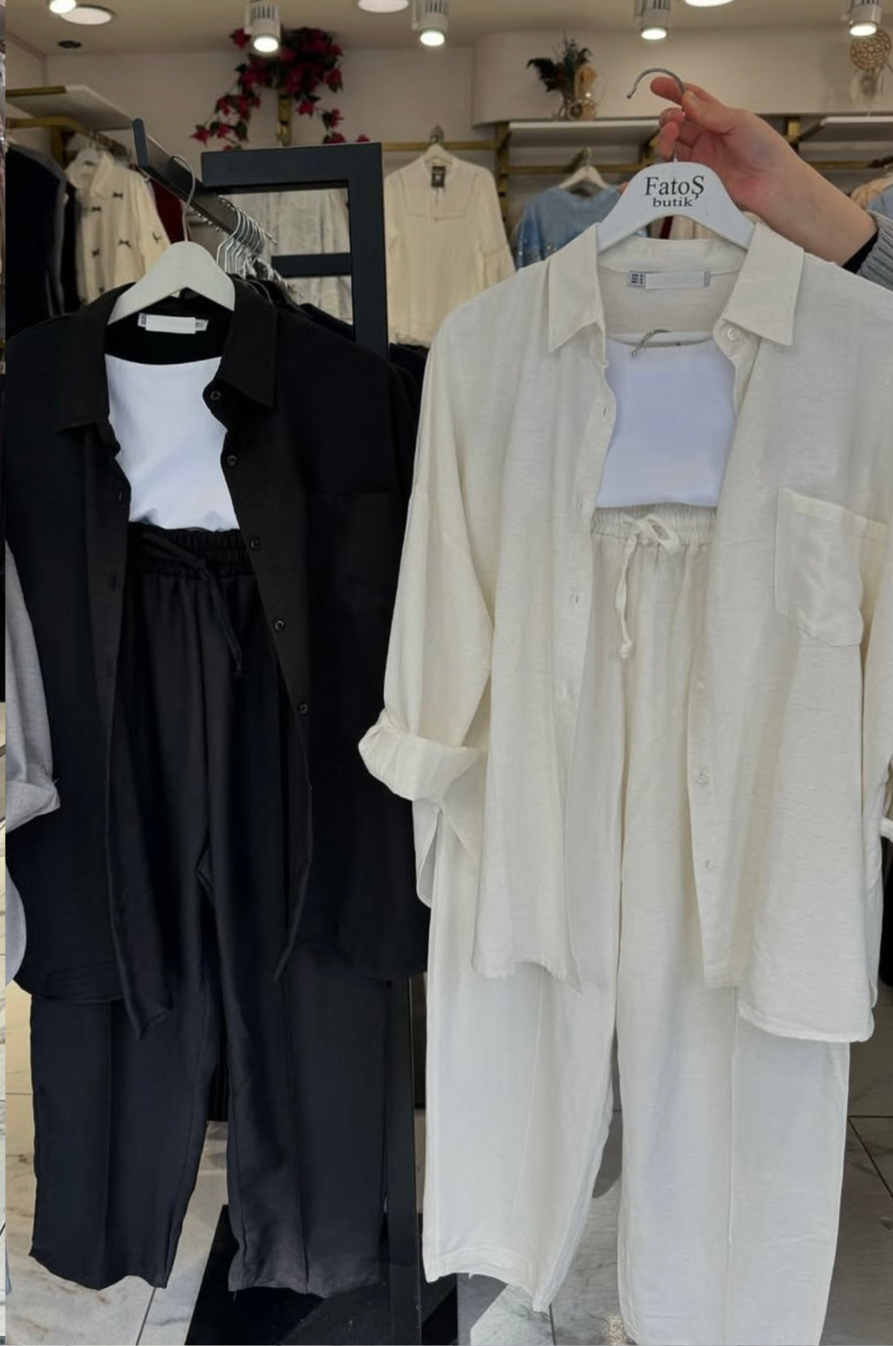 Women's Linen Shirt & Trouser Set