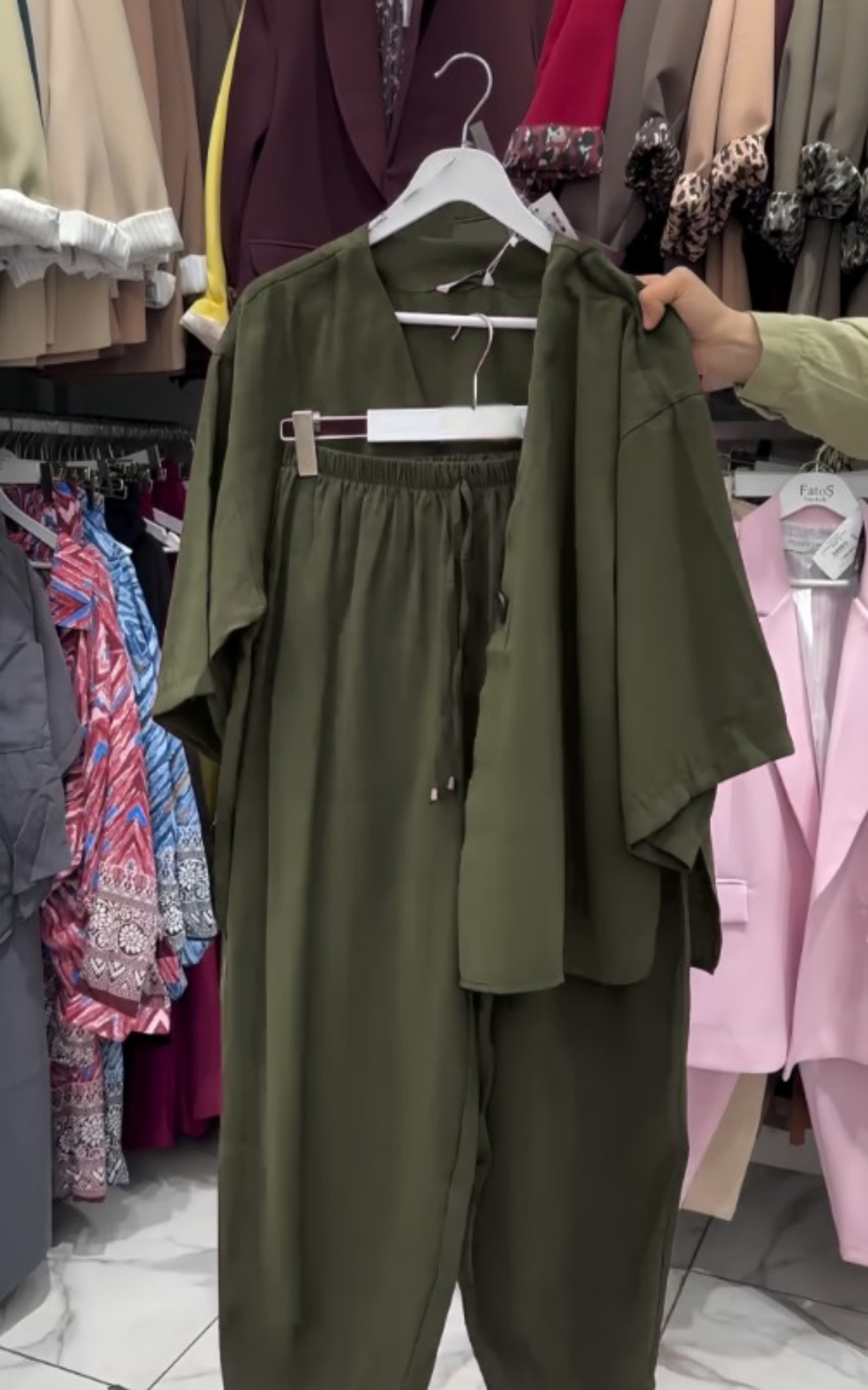 Women's V-Neck Shirt & Trouser Set