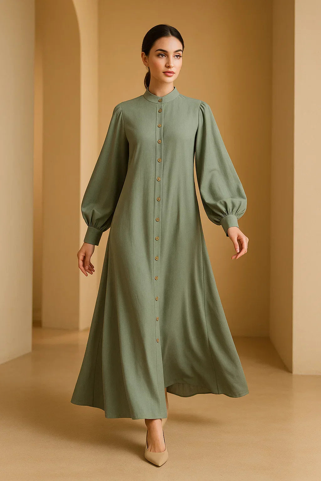 Women's Poly Linen Long Shirt